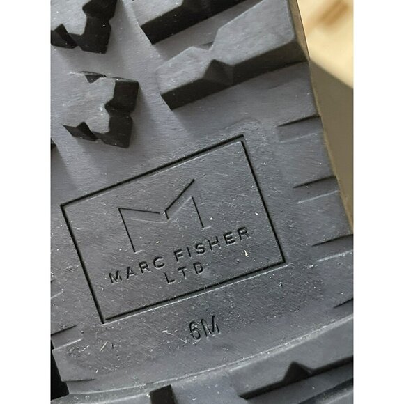 Marc Fisher Patrick Black Leather Chelsea Boots Lug Sole Elastic Sz 6 NEW - Picture 7 of 8